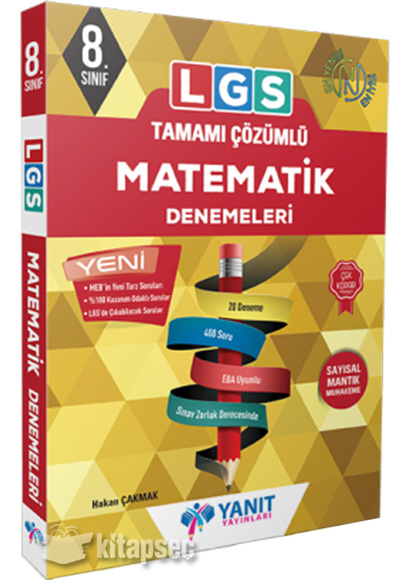 8. Sınıf LGS Matematik Tamamı Çözümlü 20 Deneme Yanıt Yayınları ...