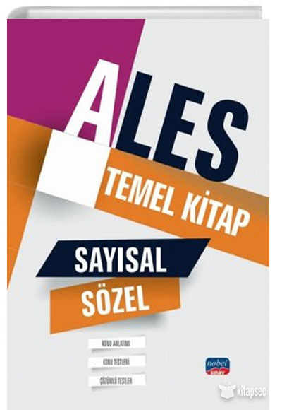 ALES Sayısal Sözel Konu Anlatım Testleri Çözümlü Testler Nobel Sınav