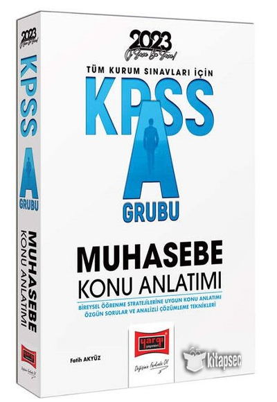 2023 KPSS A Grubu Muhasebe Konu Anlatımı Yargı Yayınları 9786254211744