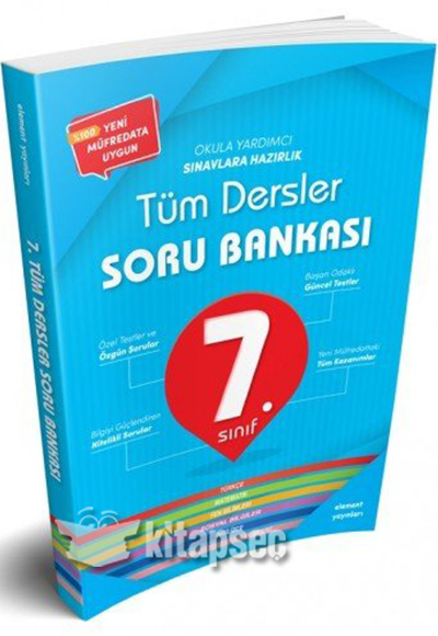 7. Sınıf Tüm Dersler Soru Bankası Element Yayınları | 9786059561143
