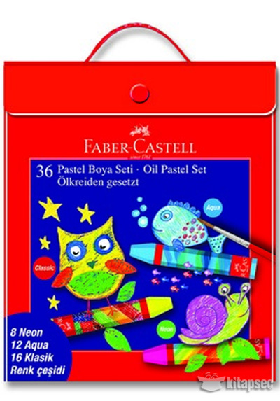 plastik cantali 36 renk pastel boya adel 5281125137 faber castell 8690826126156